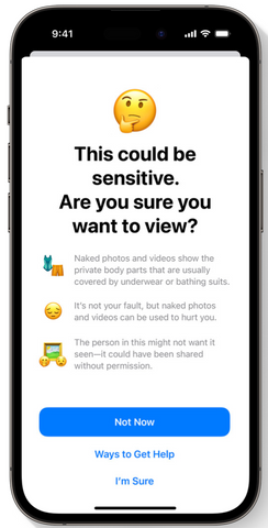 protections for sensitive videos and photos ios 17 iphone