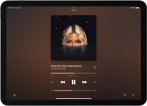 iPad Musikplayer