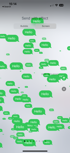 iPhone 15 Special Texting Effect Echo