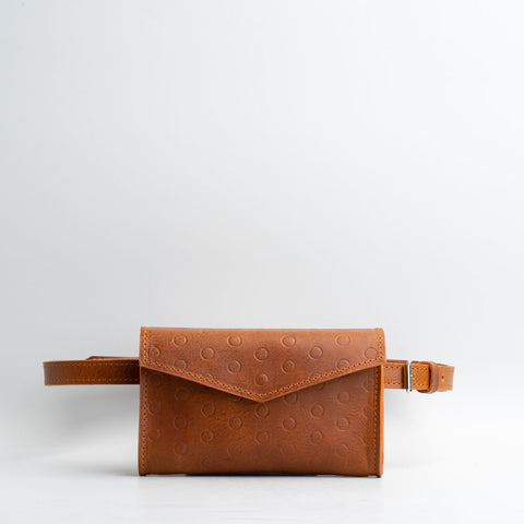 custom leather woman belt bag