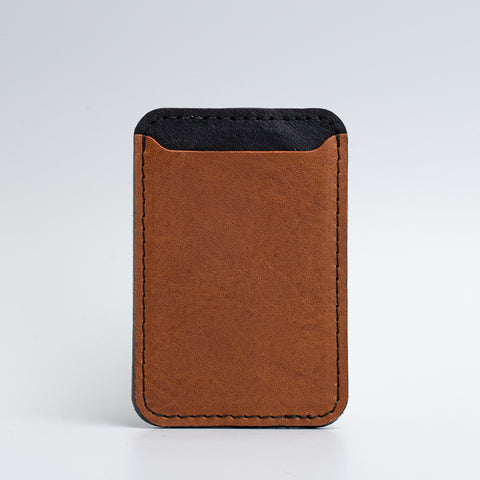 custom magsafe wallet tan and black