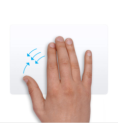 Launchpad Pincez votre pouce et trois doigts ensemble pour afficher le Launchpad.