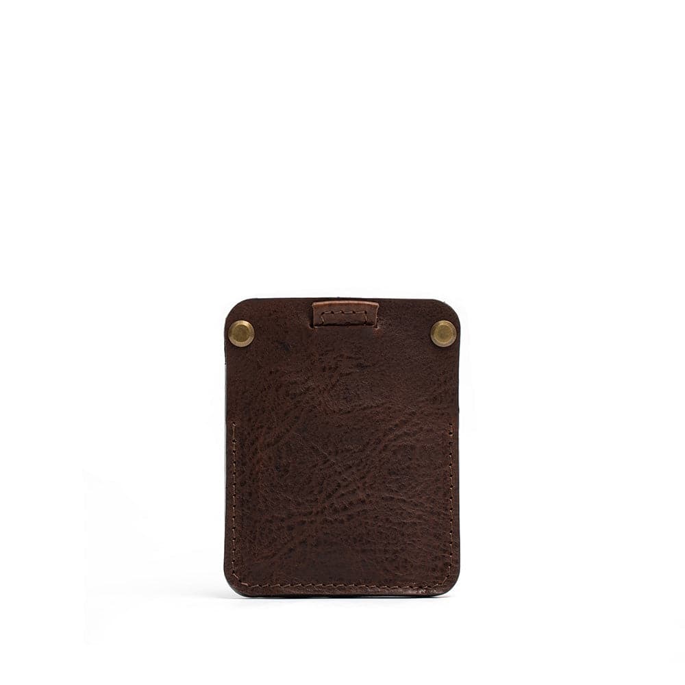 The Credit Card Wallet Dark Mahogany Bison