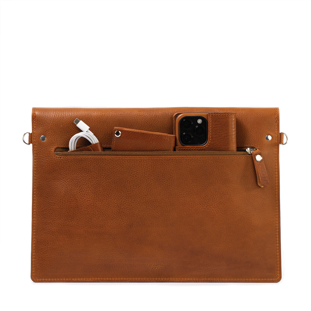 Leather Sleeve with adjustable strap for iPad – Geometric Goods