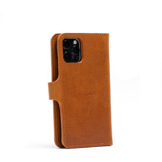 Geometric Goods iPhone 15 Series Leather Folio Case Wallet with MagSafe - The Minimalist 3.0 Mahogany / iPhone 15 Pro Max