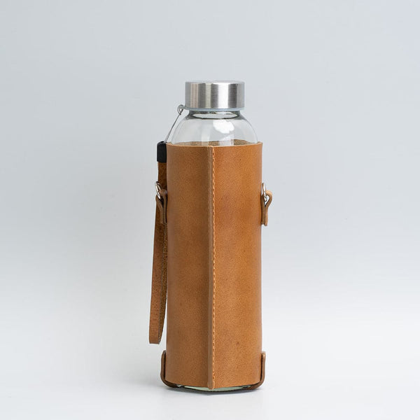 Water Bottle Caddy - Water Bottle Tote - Leather Water Bottle
