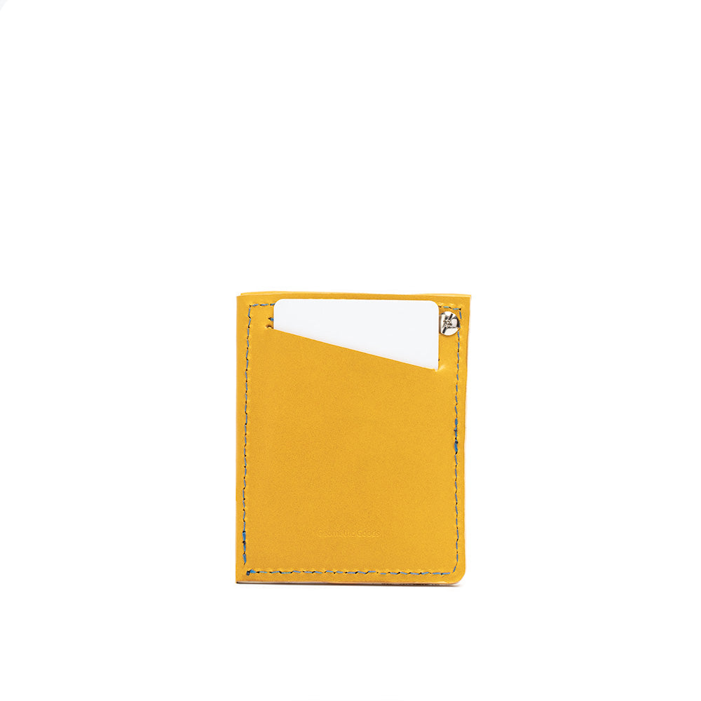 Card Holder - Yellow leather card holder