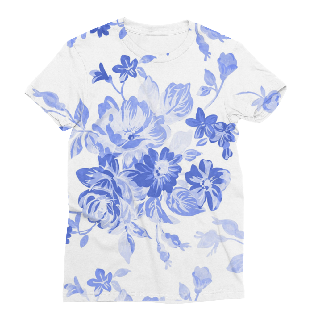 blue flower shirt