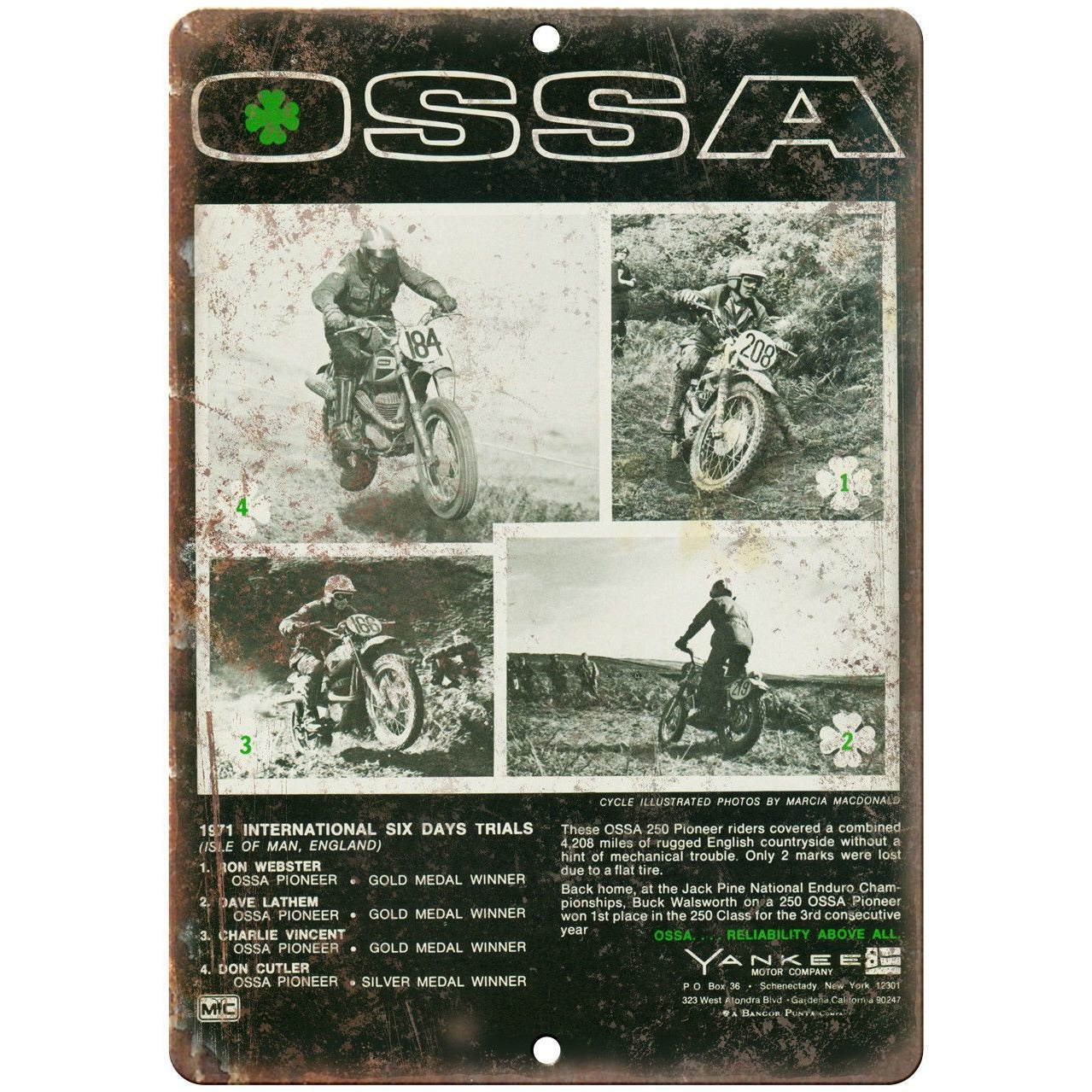ossa motorcycle advertisement