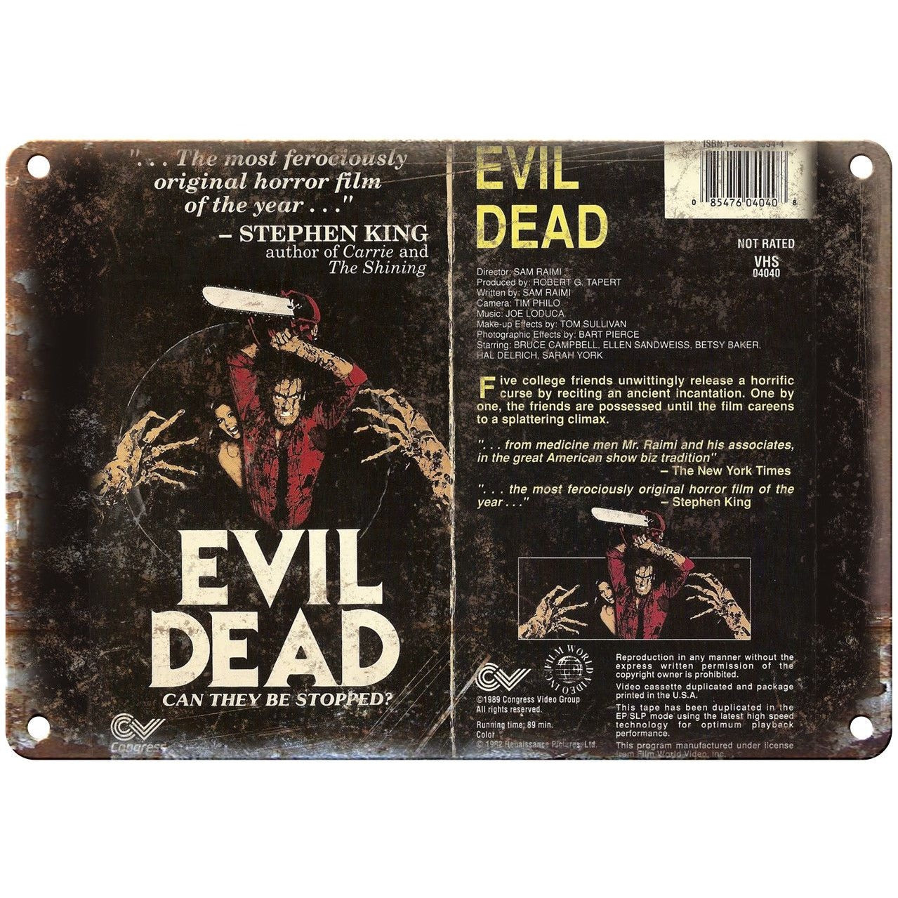 Tin Boxes Video Xxx - Evil Dead Congress Video Group VHS Box Art 10\