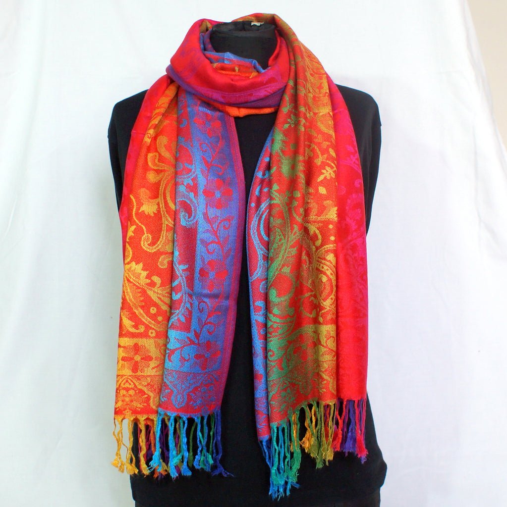 Paisley Rainbow Pashmina – Asmini Fashions