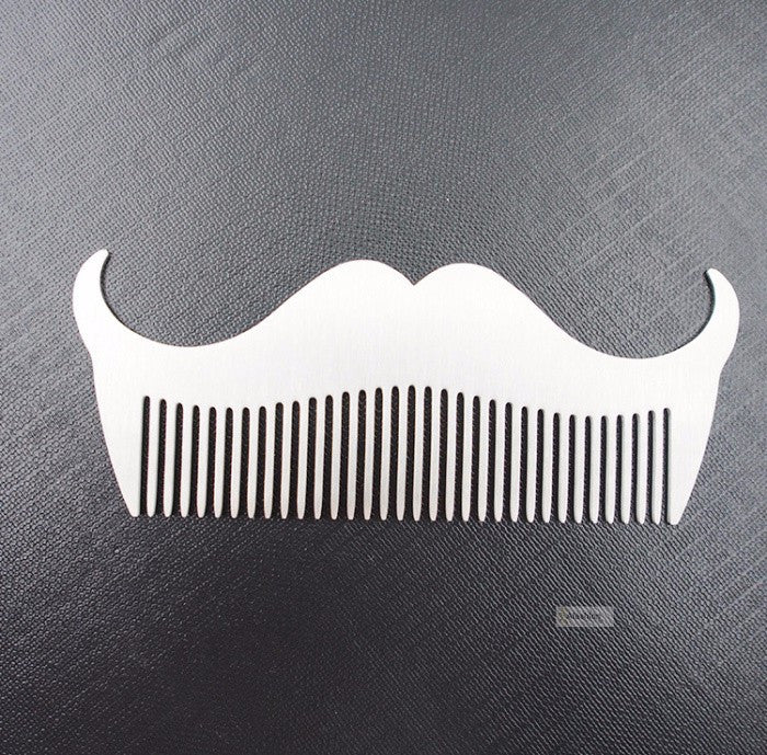 Gentleman's Mustache Steel Beard Comb Abuvo