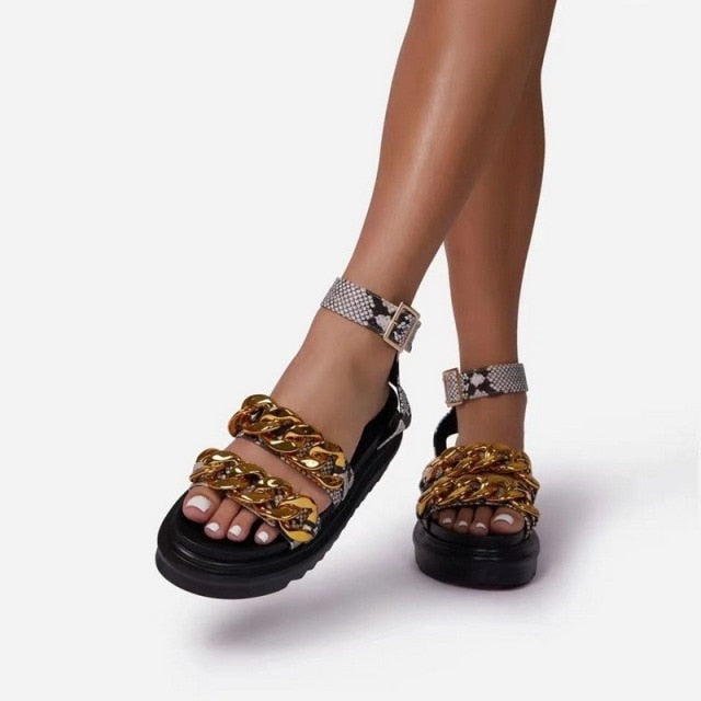 Chunky Chain Sandals