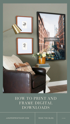 Discover how to print and frame digital downloads from Juniper Prints. www.juniperprintshop.com