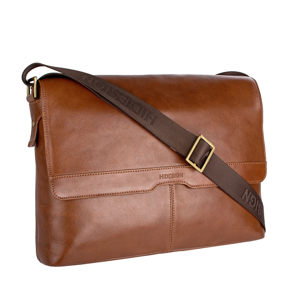 Hidesign Helvellyn Leather Laptop Messenger Brief Bag Tan - Travel Trek ...