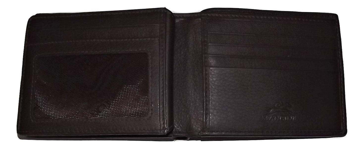 Mancini Men's Leather Bifold Center Flip 13 Pocket Credit Card Wallet ...