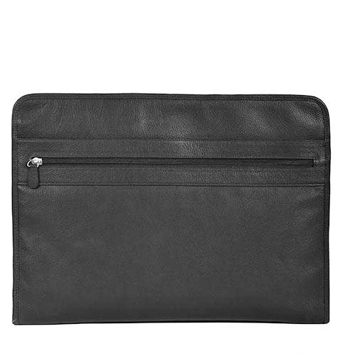 Scully Leather Zip Letter Writing Pad Document Portfolio Black - Travel ...