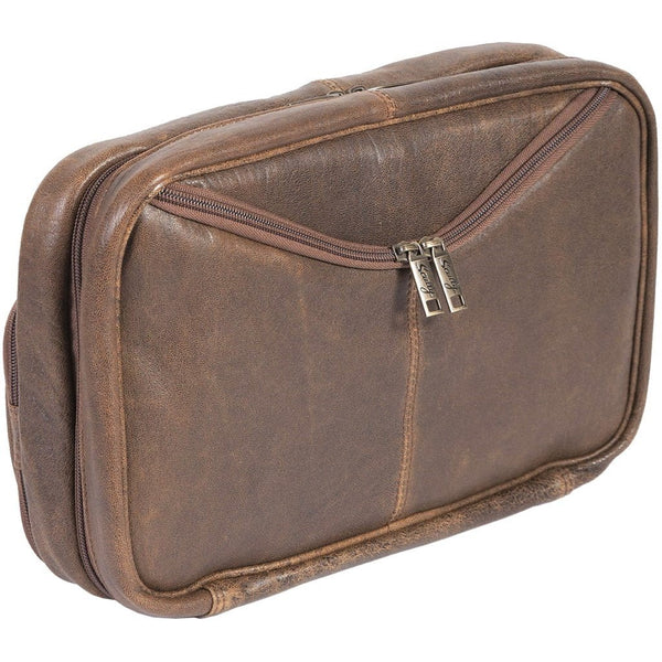 Scully Aero Squadron Vintage Leather Large Hanging Toiletry Shave Kit ...
