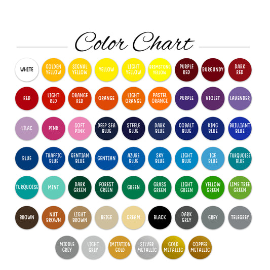 Oracal 651 Color Chart