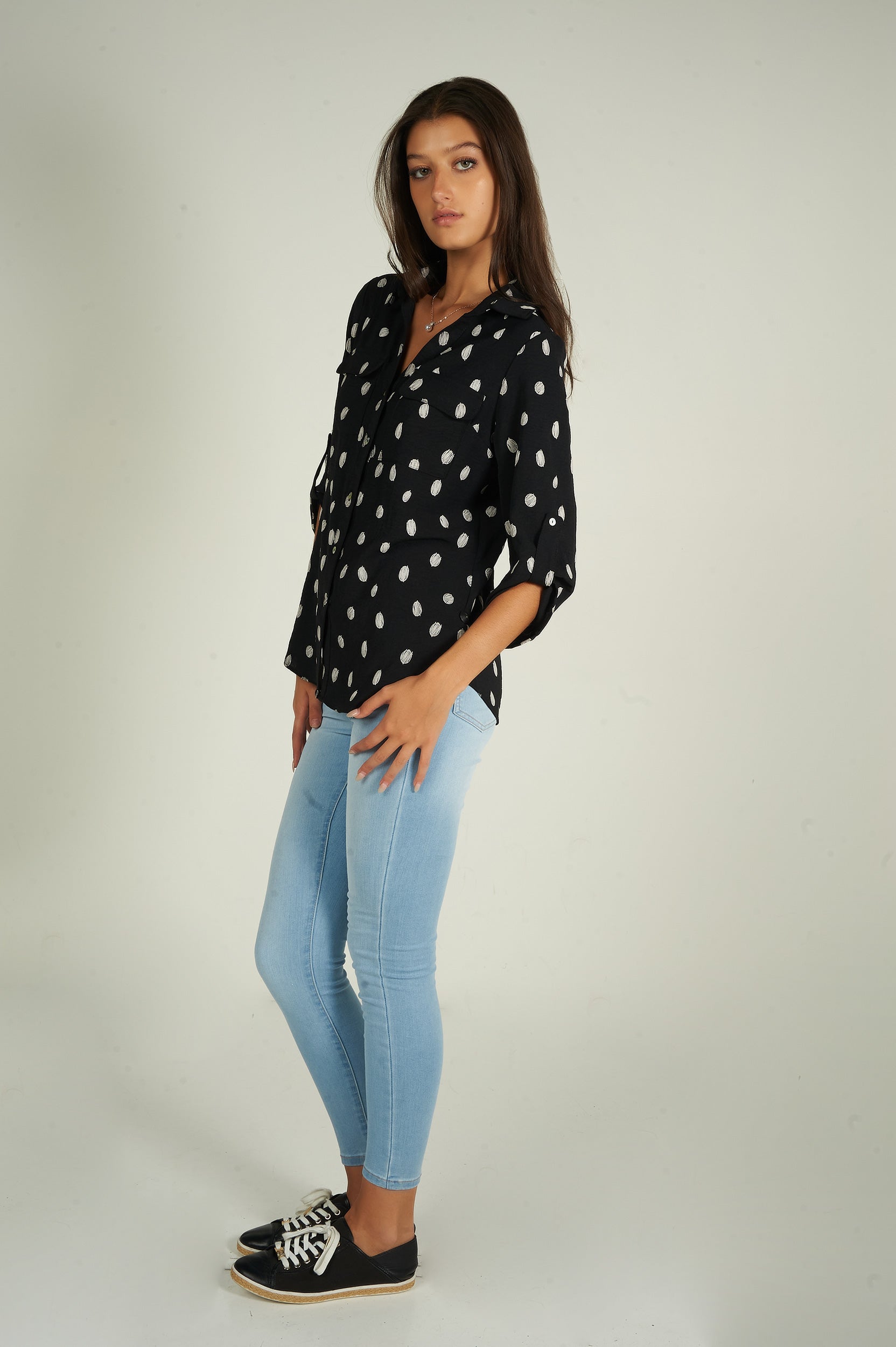 Blouse imprimée à manches trois-quarts - PINOT-ES - (R-A8) - VENTE FINALE - Image 7