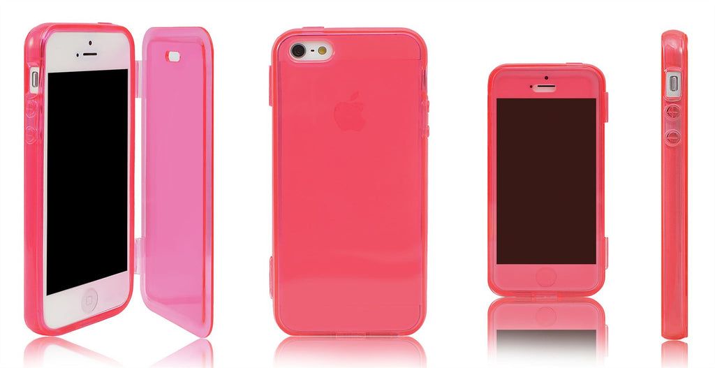 Decimale samenkomen Registratie Xcessor Flip Open TPU Gel Case for Apple iPhone 5/5S - Pink/Red/Transp