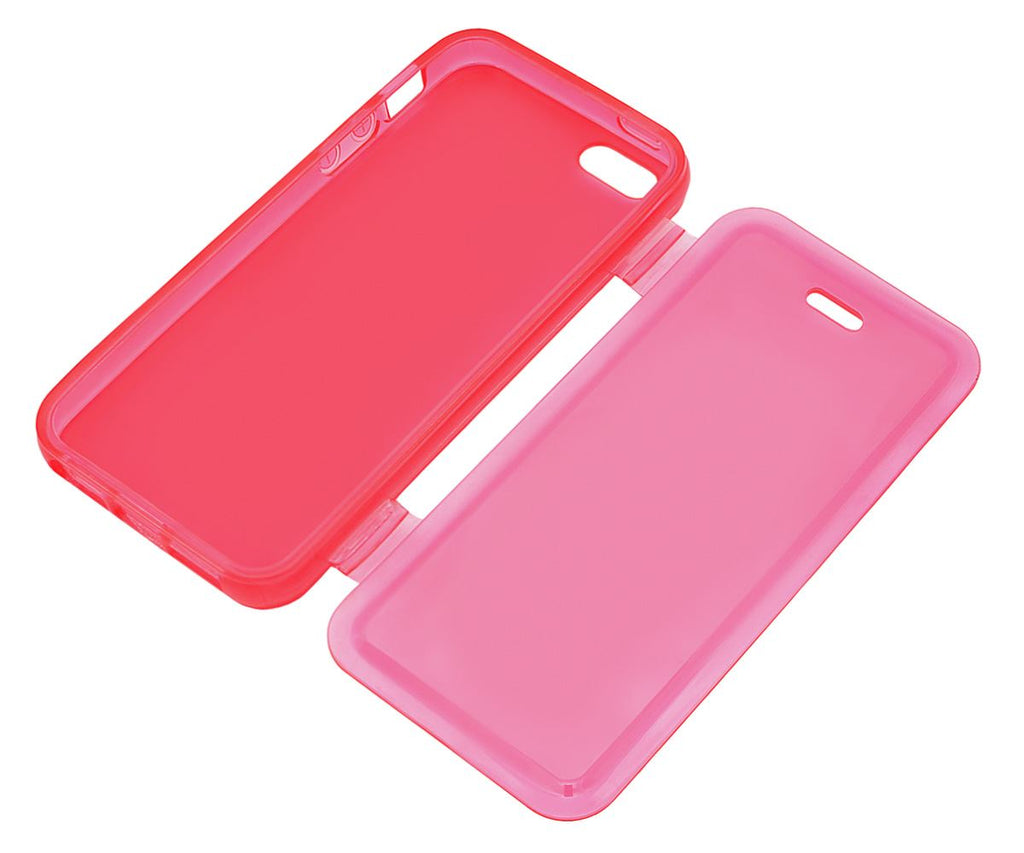Decimale samenkomen Registratie Xcessor Flip Open TPU Gel Case for Apple iPhone 5/5S - Pink/Red/Transp