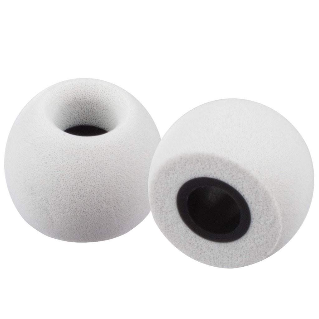 white foam earbuds