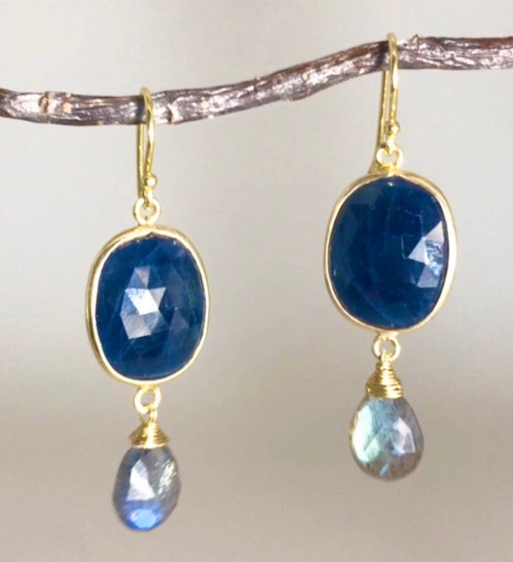 Sapphire Drop Earrings