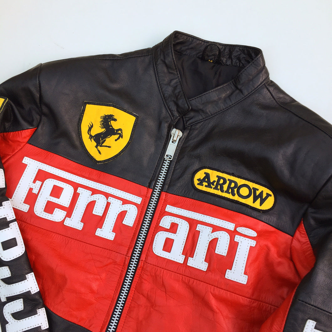 Ferrari woman’s leather racing jacket (S/M) – Loose Threads Vintage