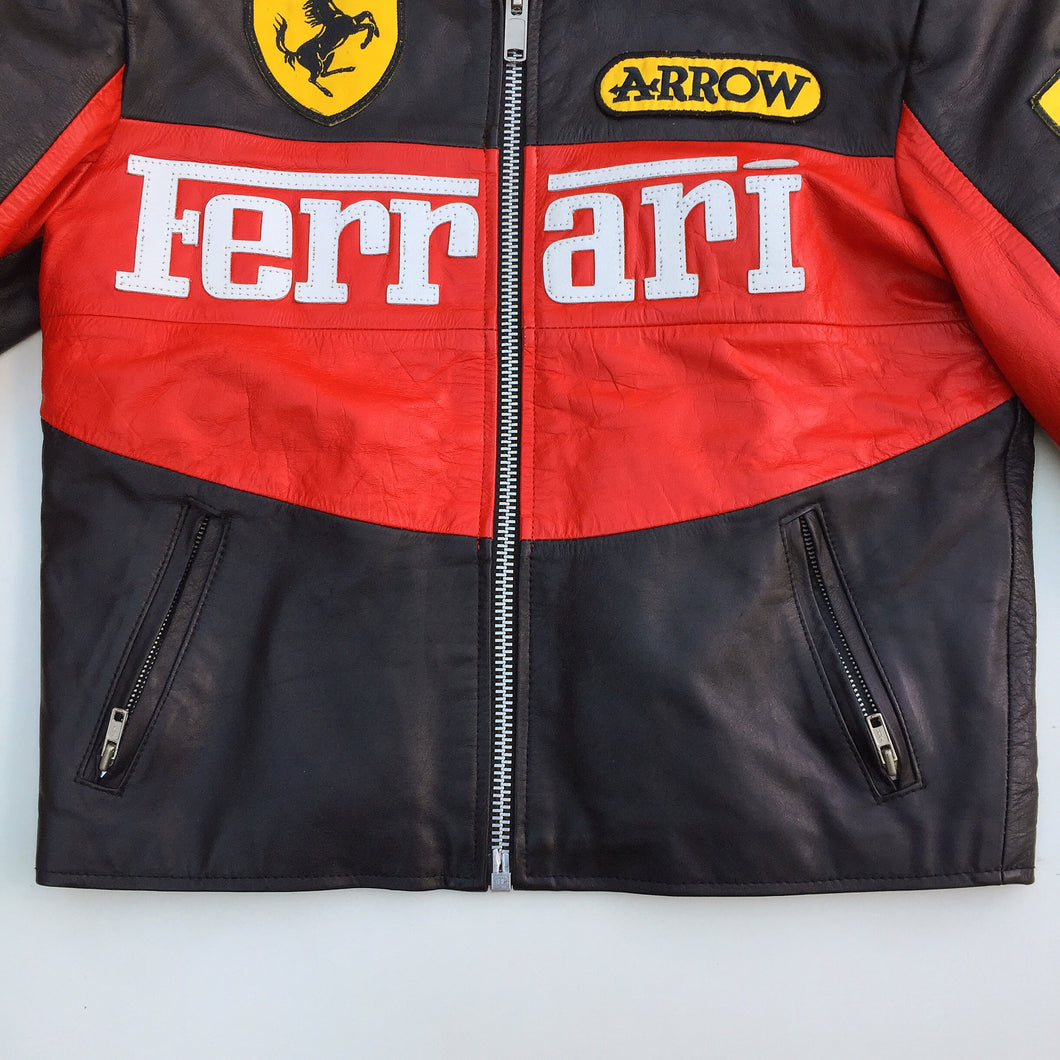 Ferrari woman’s leather racing jacket (S/M) – Loose Threads Vintage