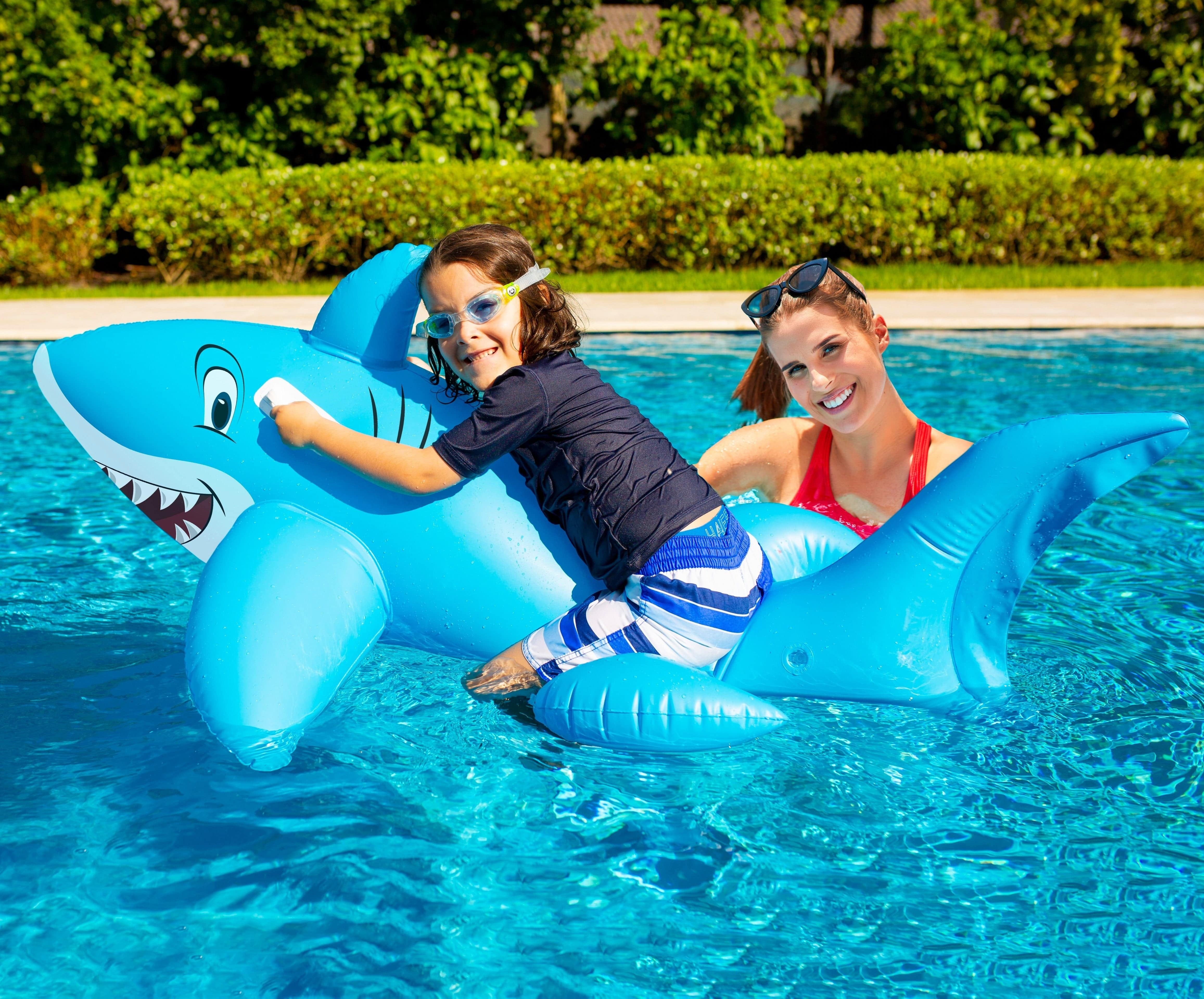 Shark Ride On Inflatable Pool Float Giant Poolcandy