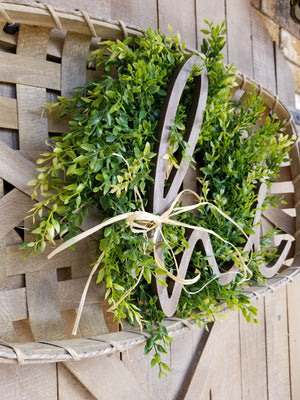 Hi Tobacco Basket with Wreath – FarmHouse Florals