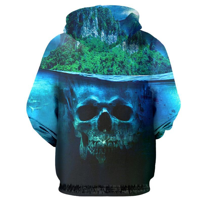 3d skull sweatshirt