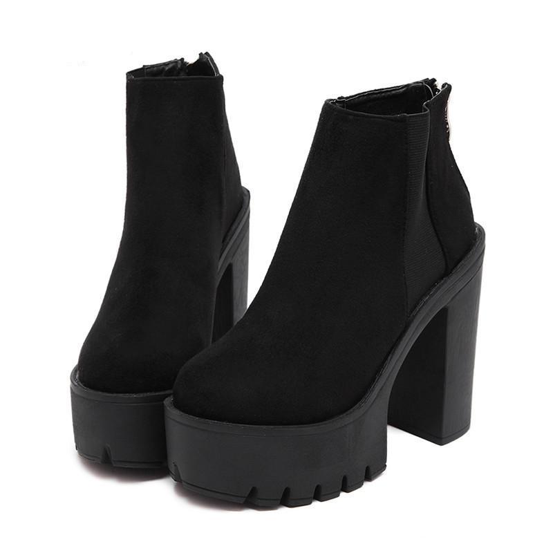 gothic black boots