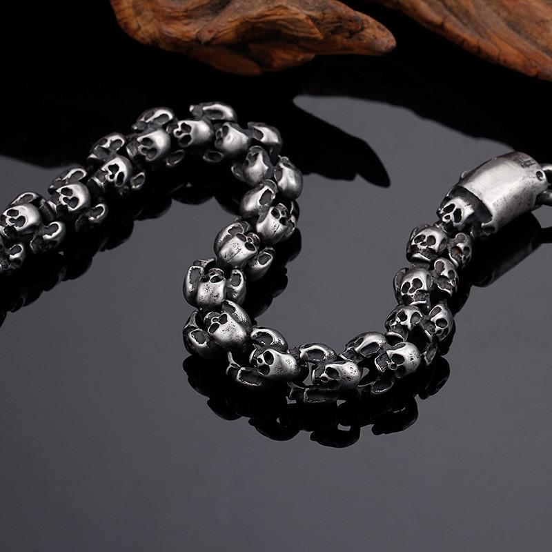 steel skull bracelet