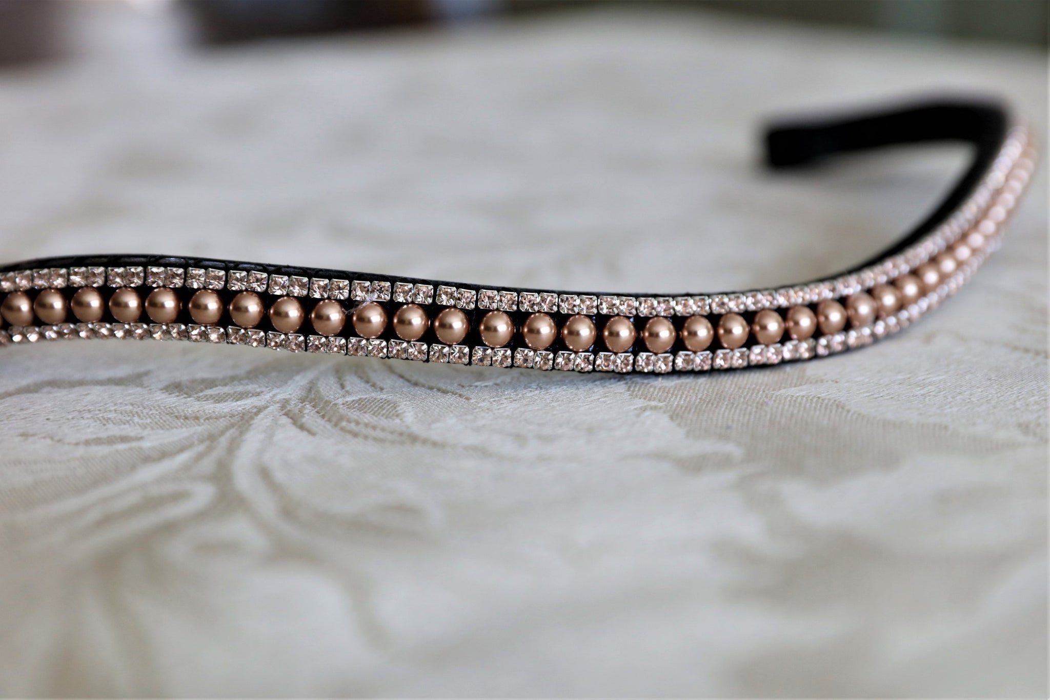 Swarovski Rose Gold Pearl Wave Browband | The Collected Pony