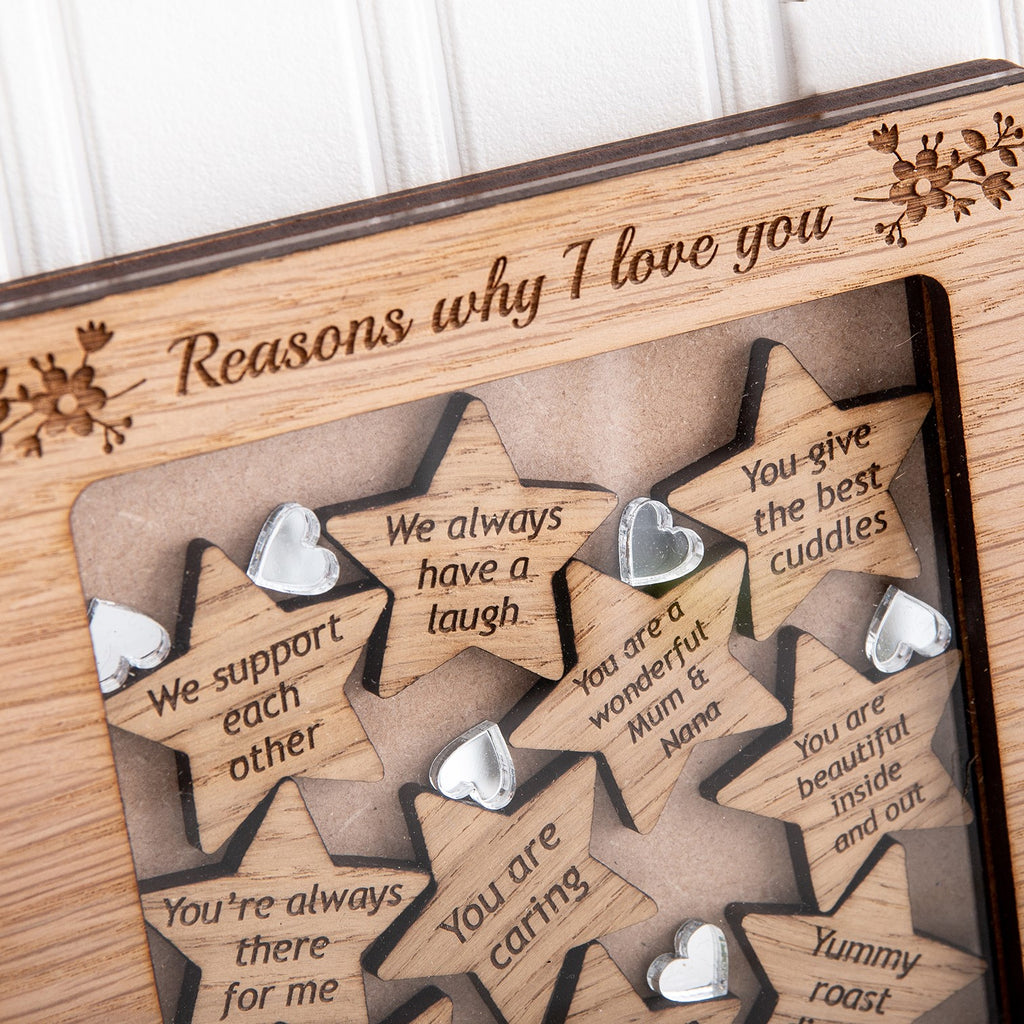 Personalised Reasons Why I Love You Frame The Bespoke Workshop