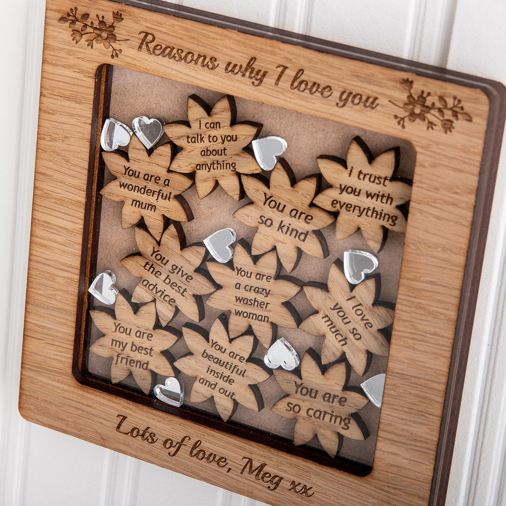 Personalised Reasons Why I Love You Frame The Bespoke Workshop