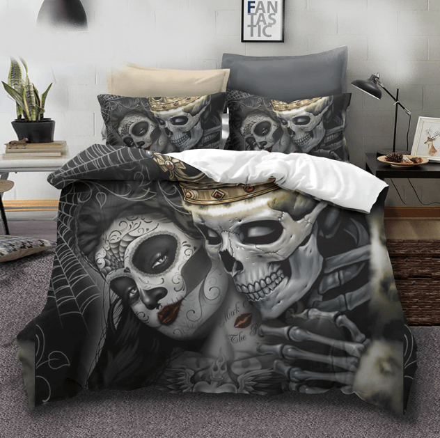 skull bed set king