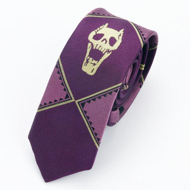 Jacquard Demon Skull Skeleton Necktie - Skullflow