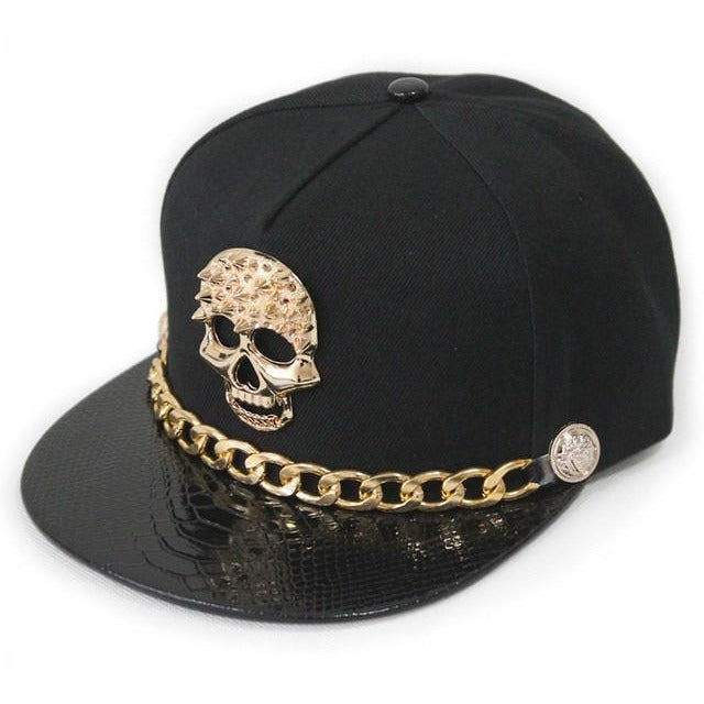 Hip Hop Cap Golden Skull | Skullflow