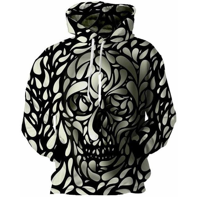 cool skull head hoodie