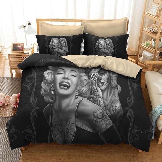 Marilyn Monroe Skull Bedding Set Skullflow