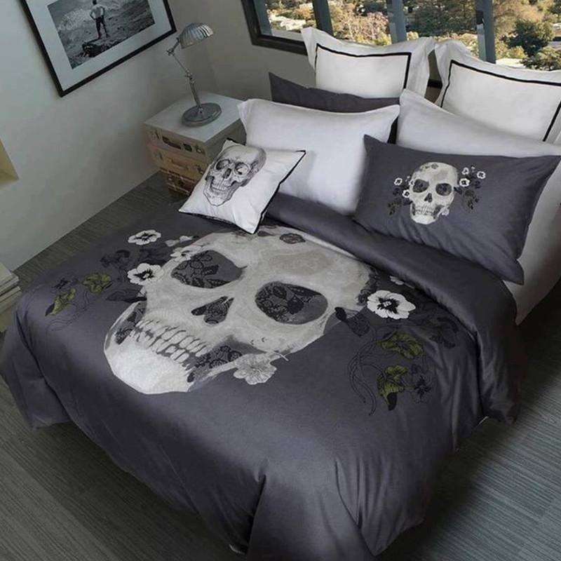 Elegant 3d Skull Bedding Set Skullflow