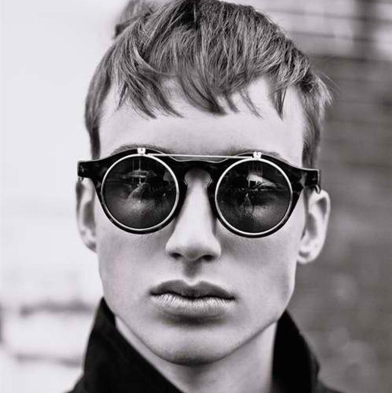 vintage round flip up sunglasses