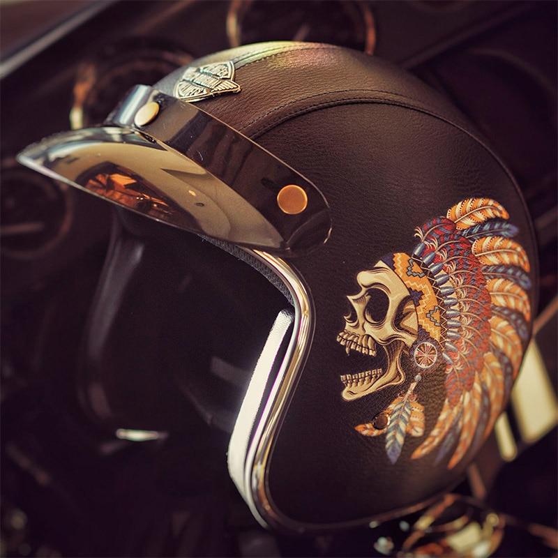 helm open face retro