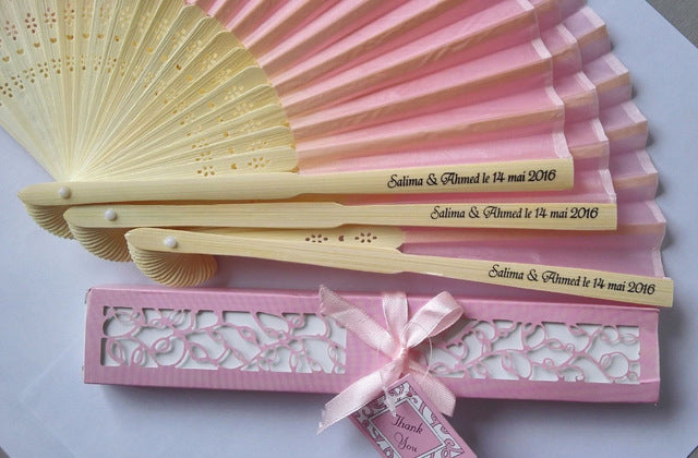 personalised wedding favour fans