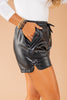 It's Your Moment Faux Leather Shorts