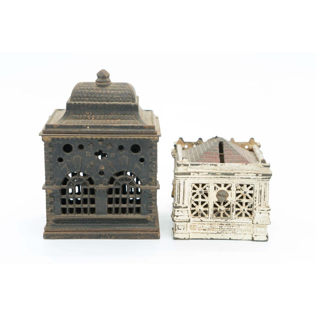 oppervlakkig Vroeg premie Pair of Antique Cast Iron Bank Building Still Banks – Avery, Teach and Co.
