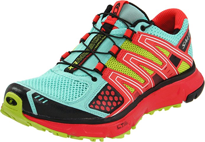 Salomon Women's XR Mission Running Shoe,Celedon/Papaya/Pop Green,8 M US